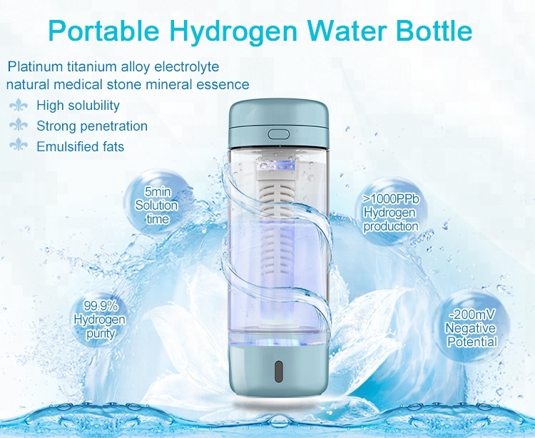 Acqua anti-invecchiamento idrogeno ricco bottiglia d'acqua portatile attiva idrogeno idrogeno
