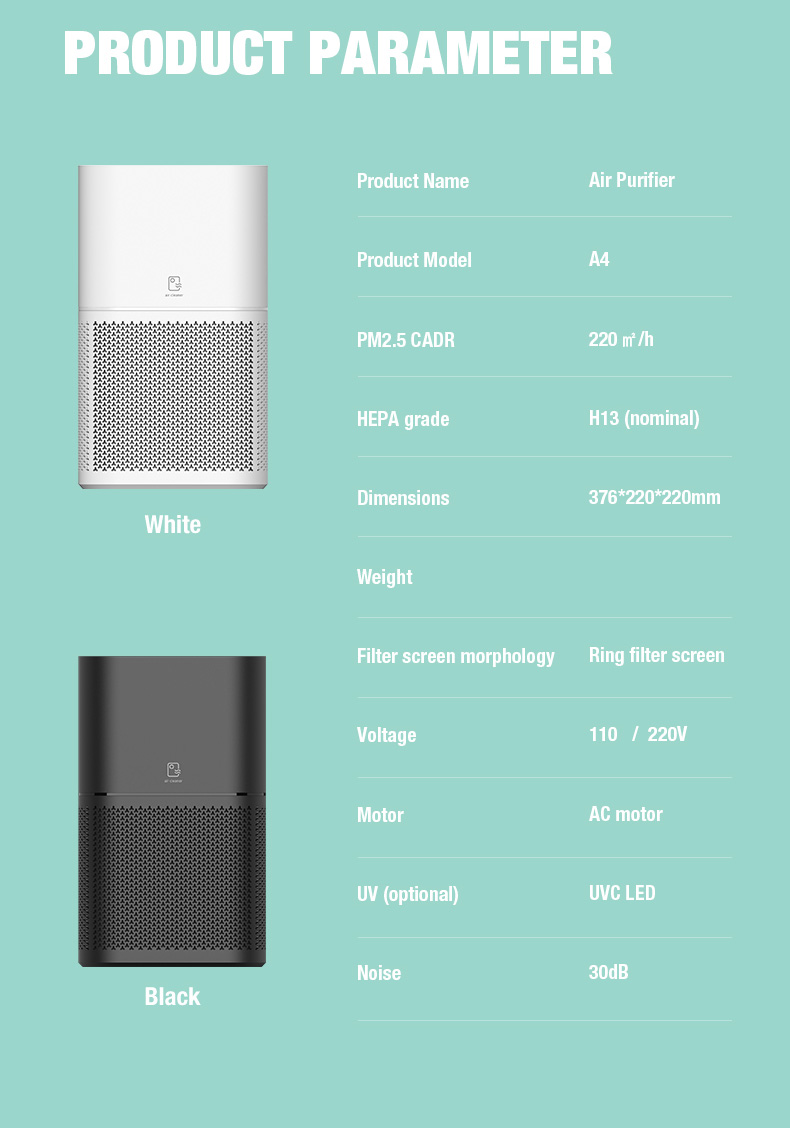 Purificatore d'aria da tavolo Olansi A4 Pro (13)